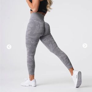 NVGTN grey camo seamless workout leggings.